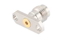 2.4mm Female Field Replaceable Connector 2 Hole Flange Mount 0.015 inch Pin, .481 inch Hole Spacing, with Metal Contact Ring（图2）