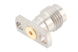 2.4mm Female Field Replaceable Connector 2 Hole Flange Mount 0.009 inch Pin, .355 inch Hole Spacing with Metal Contact Ring（图2）