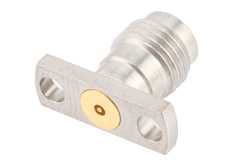 2.4mm Female Field Replaceable Connector 2 Hole Flange Mount 0.009 inch Pin, .400 inch Hole Spacing with Metal Contact Ring（图2）