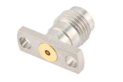 2.4mm Female Field Replaceable Connector 2 Hole Flange Mount 0.012 inch Pin, .400 inch Hole Spacing with Metal Contact Ring（图2）