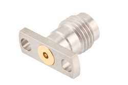 2.4mm Female Field Replaceable Connector 2 Hole Flange Mount 0.015 inch Pin, .400 inch Hole Spacing with Metal Contact Ring（图2）