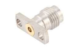 2.4mm Female Field Replaceable Connector 2 Hole Flange Mount 0.02 inch Pin, .400 inch Hole Spacing with Metal Contact Ring（图2）