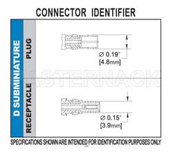 D-Sub Plug Contact Solder Attachment Thru Hole PCB, .200 inch x .046 inch Hole Spacing（图2）
