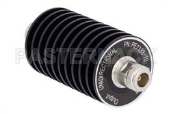 10 dB Fixed Attenuator, N Male to N Female Unidirectional Black Anodized Aluminum Heatsink Body Rated to 50 Watts Up to 3 GHz（图2）