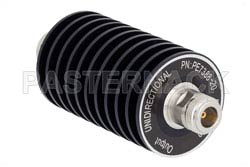 20 dB Fixed Attenuator, N Male to N Female Unidirectional Black Anodized Aluminum Heatsink Body Rated to 50 Watts Up to 3 GHz（图2）