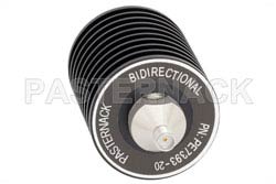 20 dB Fixed Attenuator, SMA Male to SMA Female Black Anodized Aluminum Heatsink Body Rated to 25 Watts Up to 4 GHz（图2）