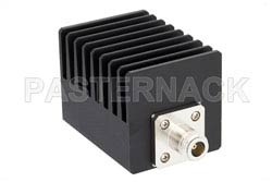10 dB Fixed Attenuator, N Male To N Female Black Anodized Aluminum Heatsink Body Rated To 50 Watts Up To 4 GHz（图2）