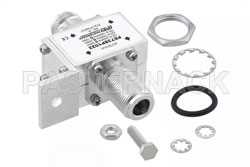 Type N F/F In/Out Bulkhead Coax RF Surge Protector, 125MHz - 1GHz, DC Block, 500W, None, 800uJ, 20kA, Blocking Cap and Gas Tube（图2）