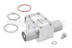 7/16 F/F In/Out Coax RF Surge Protector, 100MHz - 512MHz, DC Block, 750W, IP67, 20kA, Filter, Bracket Toward Body（图2）