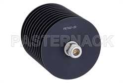 20 dB Fixed Attenuator, N Male to N Female Black Anodized Aluminum Heatsink Body Rated to 100 Watts Up to 4 GHz（图2）