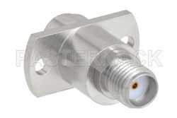 2 Hole Flange Mount Slide-On BMA Jack to SMA Female Adapter（图2）