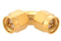 Precision SMA Male to SMA Male Radius Right Angle Adapter, Gold Plated（图2）