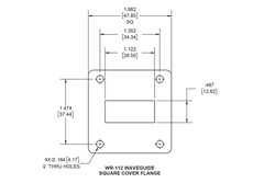 WR-112 Waveguide Shim, UG-Cover Square flange, 5mm Brass（图2）