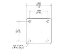 WR-112 Waveguide Short Plate, UG-Cover Square Flange, 5mm Copper（图2）