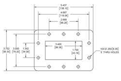 WR-340 Waveguide Shim, CPR-340F flange, 10mm Aluminum（图2）