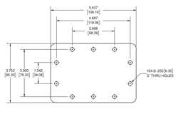 WR-340 Waveguide Short Plate, CPR-340F Flange, 10mm Aluminum（图2）