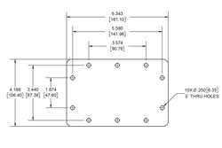 WR-430 Waveguide Short Plate, CPR-430F Flange, 10mm Aluminum（图2）