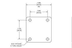 WR-75 Waveguide Short Plate, UG-Cover Square Flange, 5mm Copper（图2）