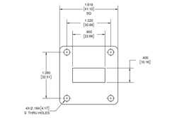 WR-90 Waveguide Shim, UG-Cover Square flange, 5mm Brass（图2）