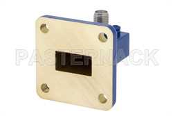 WR-62 UG-419/U Square Cover Flange to SMA Female Waveguide to Coax Adapter Operating from 12.4 GHz to 18 GHz（图2）