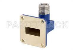 WR-90 UG-39/U Square Cover Flange to N Female Waveguide to Coax Adapter Operating from 8.2 GHz to 12.4 GHz（图2）