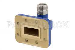 WR-90 CPR-90G Grooved Flange to N Female Waveguide to Coax Adapter Operating from 8.2 GHz to 12.4 GHz（图2）