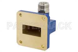 WR-112 UG-51/U Square Cover Flange to N Female Waveguide to Coax Adapter Operating from 7.05 GHz to 10 GHz（图2）