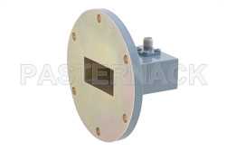 WR-137 UG-441/U Round Cover Flange to SMA Female Waveguide to Coax Adapter, 5.85 GHz to 8.2 GHz, C Band, Aluminum, Paint（图2）