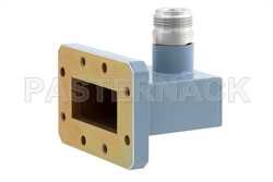 WR-137 CMR-137 Flange to Type N Female Waveguide to Coax Adapter, 5.85 GHz to 8.2 GHz, C Band, Aluminum, Paint（图2）