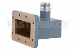 WR-187 CMR-187 Flange to Type N Female Waveguide to Coax Adapter, 3.95 GHz to 5.85 GHz, J Band, Aluminum, Paint（图2）