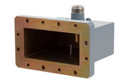 WR-284 CMR-284 Flange to N Female Waveguide to Coax Adapter Operating from 2.6 GHz to 3.95 GHz（图2）