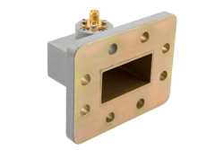 WR-159 UDR58 Flange to SMA Female Waveguide to Coax Adapter Operating from 5.38 GHz to 8.17 GHz in Aluminum（图2）