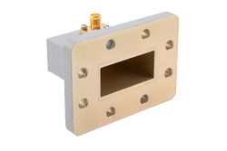 WR-137 UDR70 Flange to SMA Female Waveguide to Coax Adapter Operating from 5.38 GHz to 8.17 GHz in Aluminum（图2）