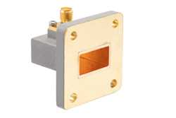 WR-75 UBR120 Flange to SMA Female Waveguide to Coax Adapter Operating from 9.84 GHz to 15 GHz in Brass（图2）