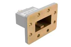 WR-187 UDR48 Flange to End Launch N Female Waveguide to Coax Adapter Operating from 3.94 GHz to 5.99 GHz in Aluminum（图2）