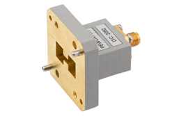 WRD-650 UG Square Cover Flange to SMA Female Waveguide to Coax Adapter Operating from 6.5 GHz to 18 GHz in Copper Alloy（图2）
