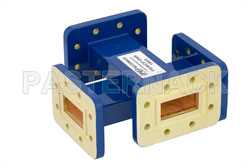 WR-112 Waveguide 40 dB Crossguide Coupler, CPR-112G Flange, 7.05 GHz to 10 GHz, Bronze（图2）