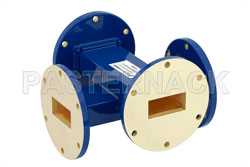 WR-137 Waveguide 20 dB Crossguide Coupler, UG-344/U Round Cover Flange, 5.85 GHz to 8.2 GHz, Bronze（图2）