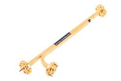 WR-15 Waveguide 20 dB Broadwall Coupler, UG-385/U Round Cover Flange, E-Plane Coupled Port, 50 GHz to 75 GHz, Brass Copper（图2）