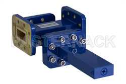 WR-90 Waveguide 40 dB Crossguide Coupler, 3 Port CPR-90G Flange, 8.2 GHz to 12.4 GHz, Bronze（图2）