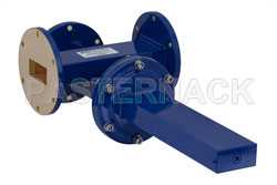 WR-137 Waveguide 30 dB Crossguide Coupler, 3 Port UG-344/U Round Cover Flange, 5.85 GHz to 8.2 GHz, Bronze（图2）