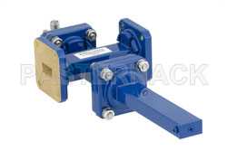WR-51 Waveguide 20 dB Crossguide Coupler, Square Cover Flange, SMA Female Coupled Port, 15 GHz to 22 GHz, Bronze（图2）
