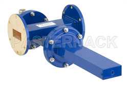 WR-137 Waveguide 50 dB Crossguide Coupler, UG-344/U Round Cover Flange, N Female Coupled Port, 5.85 GHz to 8.2 GHz, Bronze（图2）