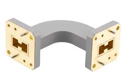 WRD-750 Waveguide H-Bend with UG Square Cover Flange Operating from 7.5 GHz to 18 GHz（图2）