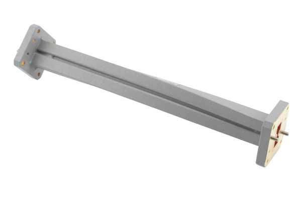 WRD-750 90 Degree Waveguide Twist with a UG Square Cover Flange Operating from 7.5 GHz to 18 GHz in Brass（图2）